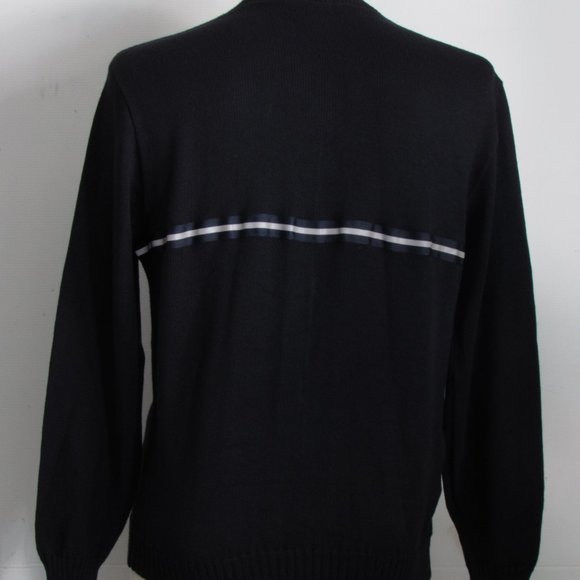 Vintage Labatt's Knit Cardigan Dark Blue Black Beer Promotion EUC Sz Large - Picture 11 of 14